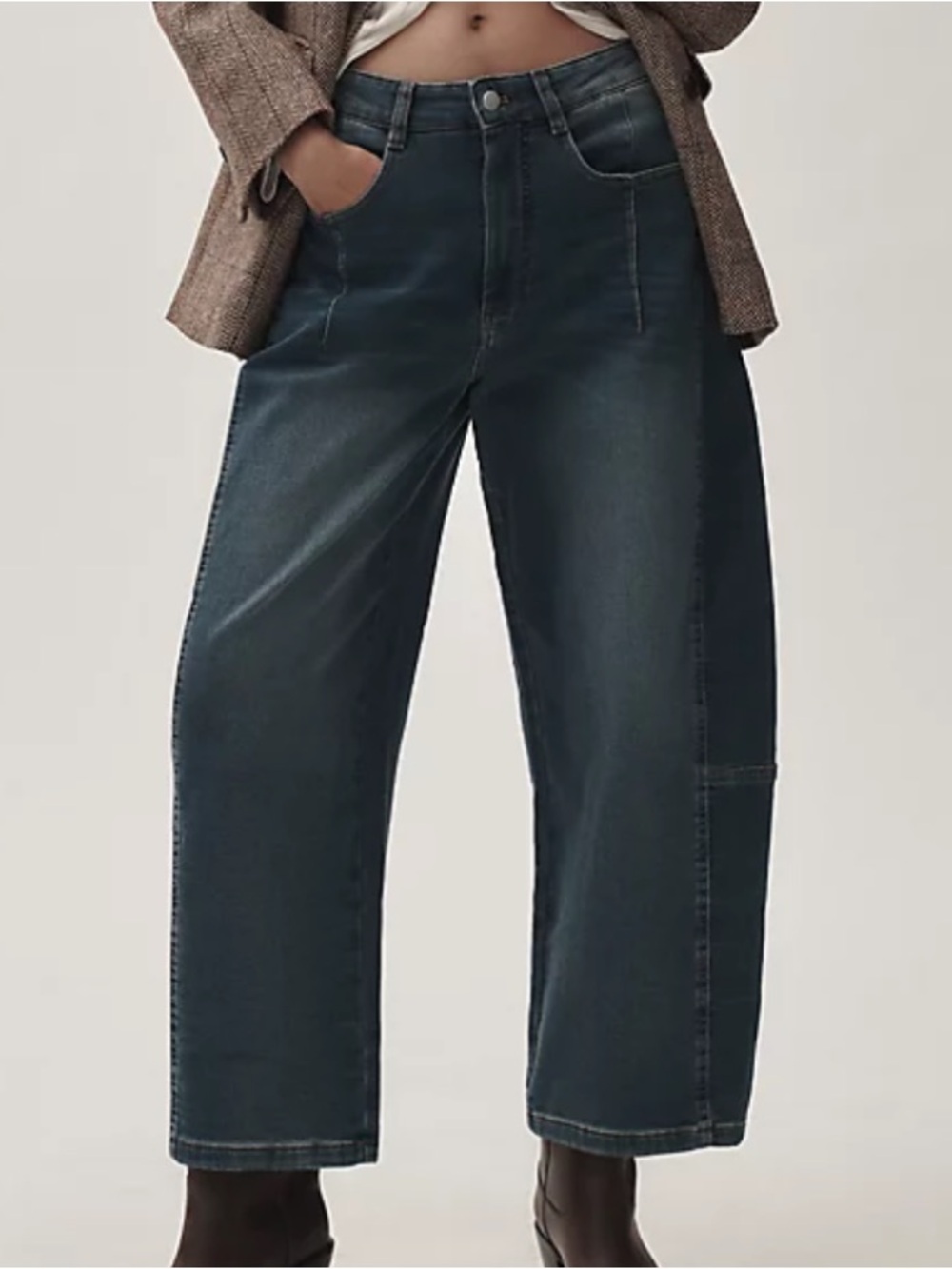 Anthropologie Pilcro Kenna Mid-Rise Barrel Jeans — medium Blue Size 29